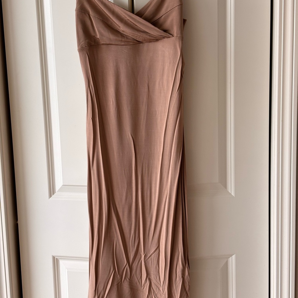 Cavalli Tan Strapless Dress